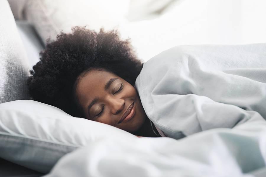 person sleeping peacefully