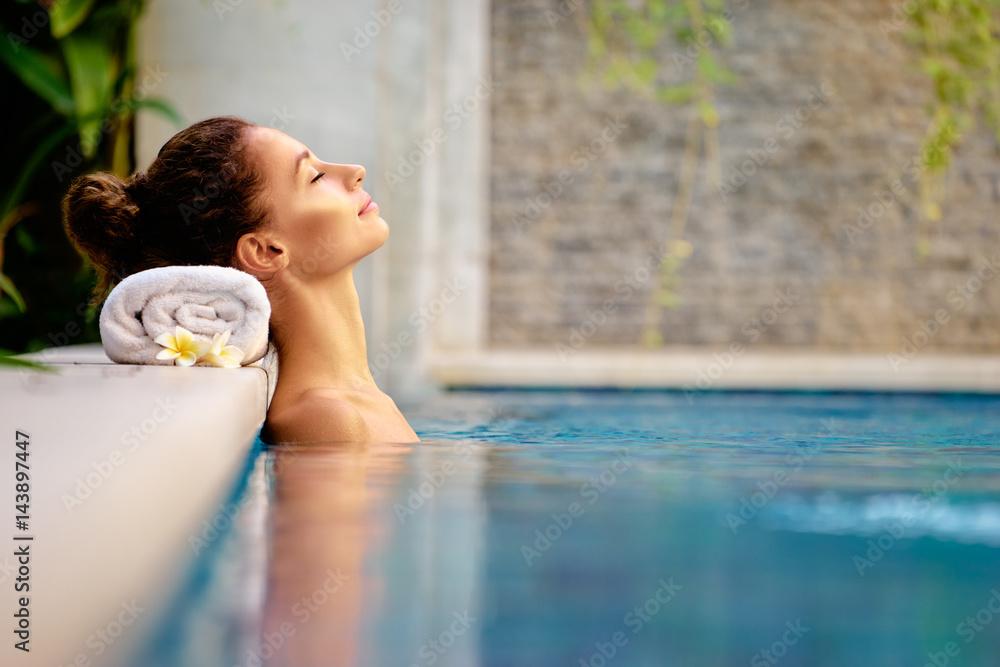 woman relaxing in a spa