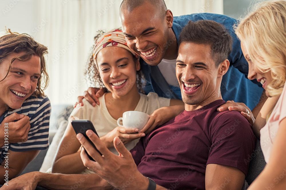 friends laughing together
