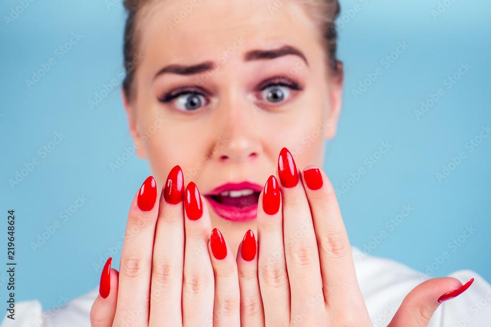 woman with broken nails