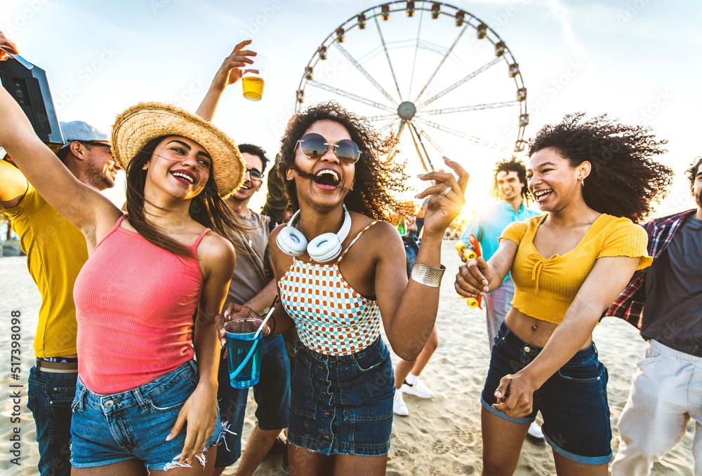 people having fun at a music festival