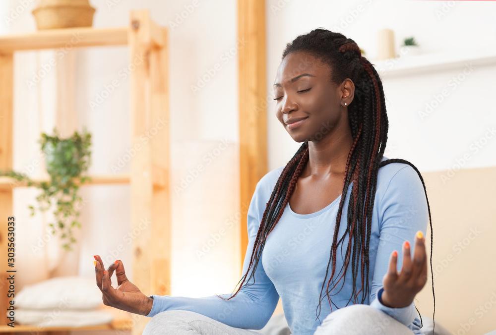 woman meditating