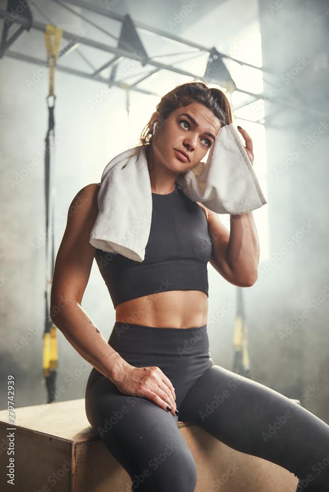 woman relaxing after a workout