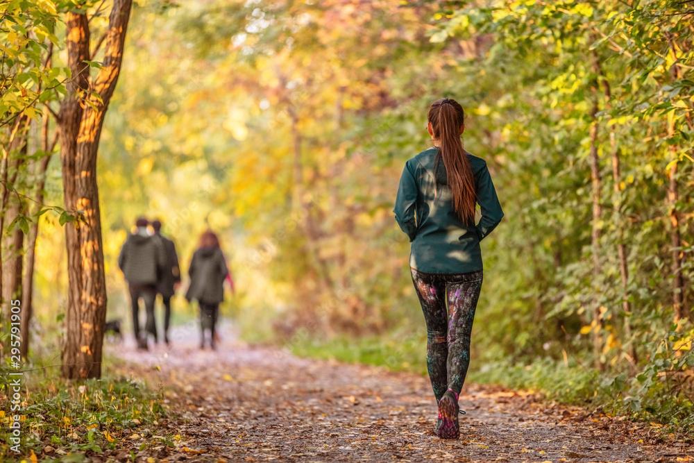 woman taking a walk in nature