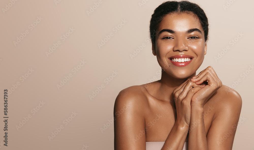 woman with glowing skin