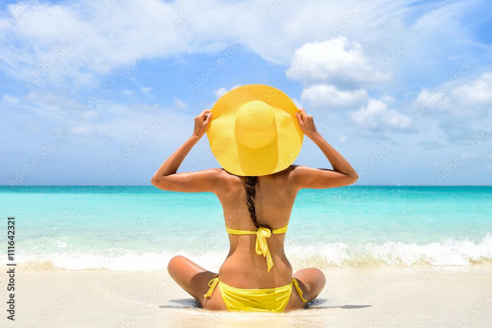 happy woman enjoying summer