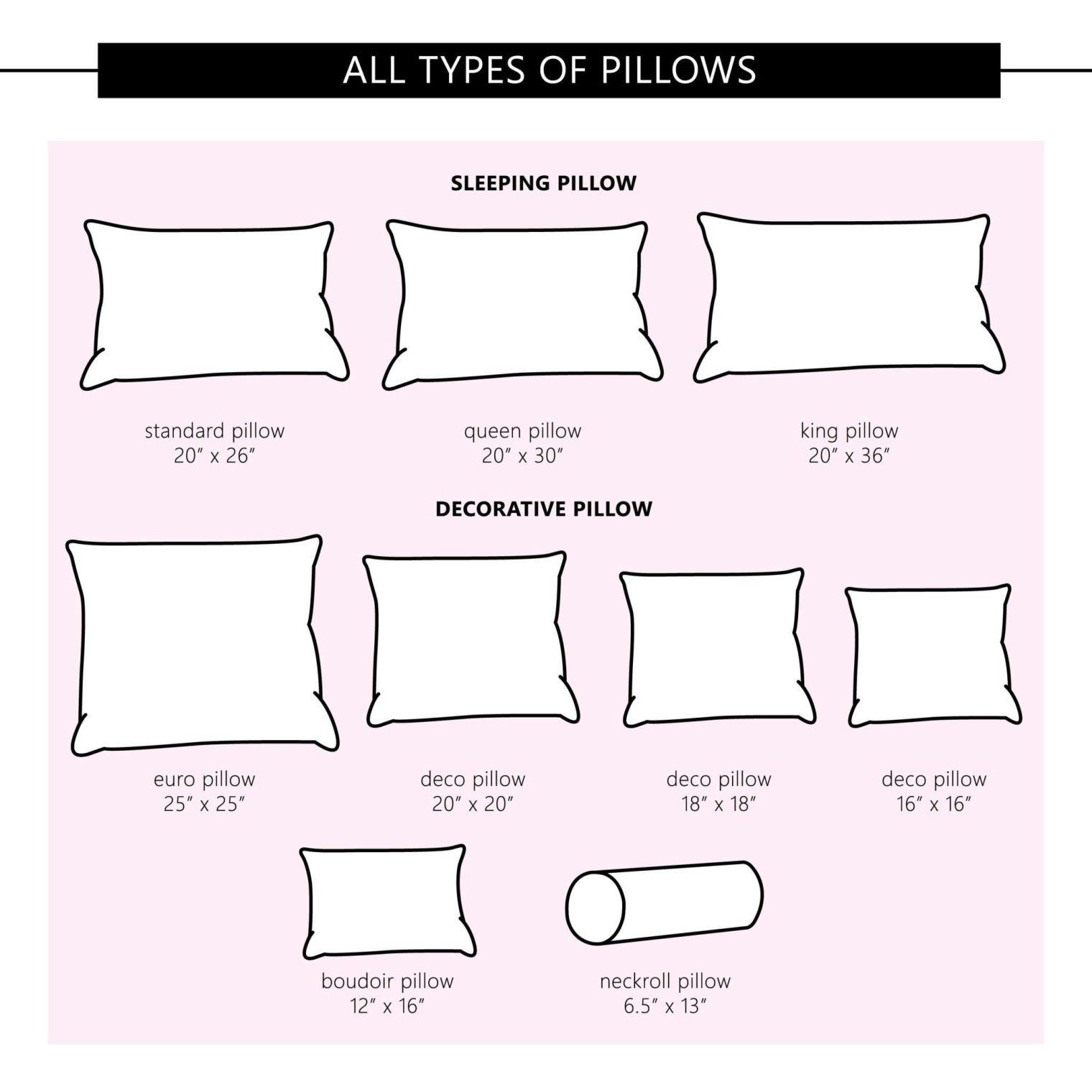 variety of pillows
