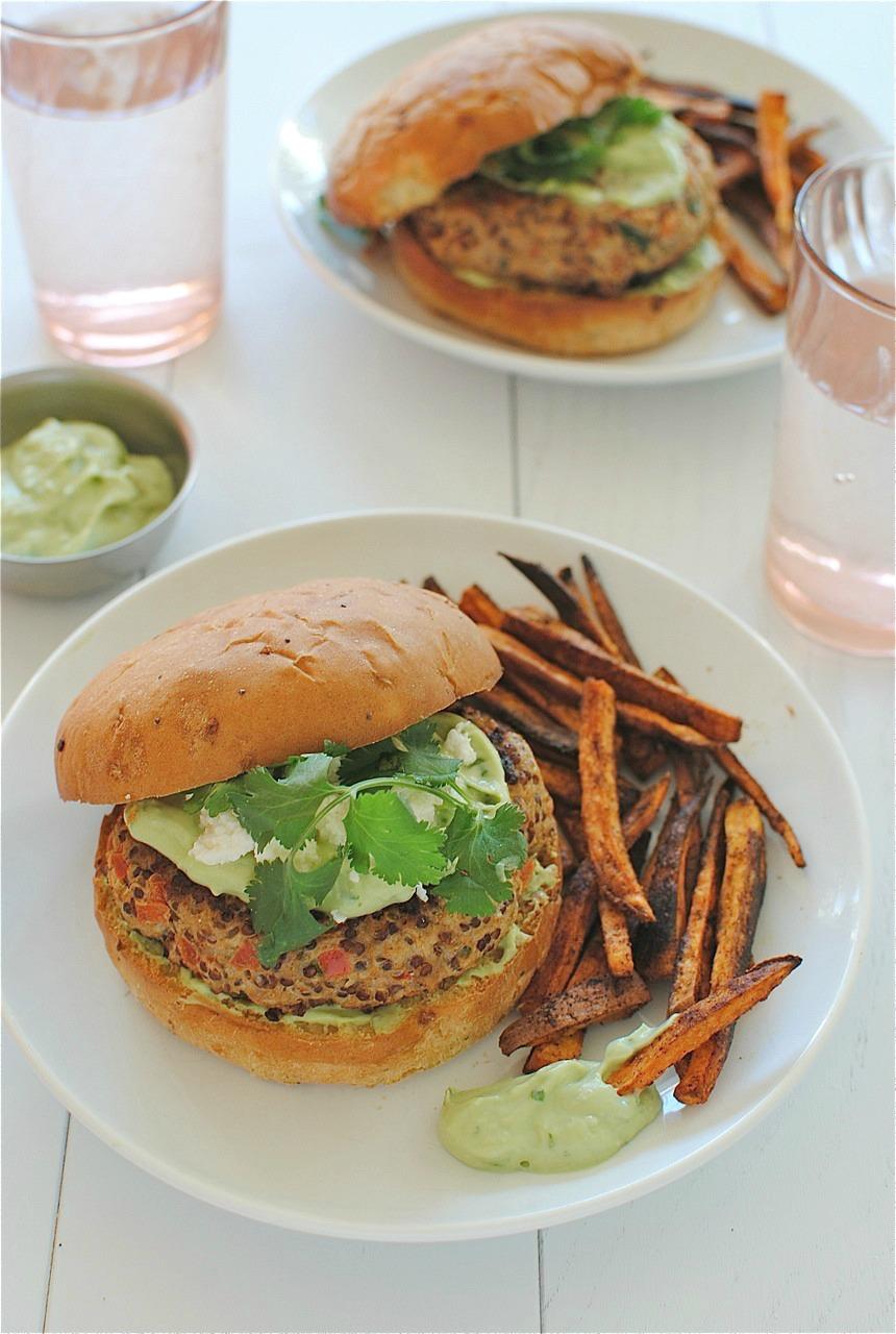 close up shot of raw chicken quinoa burger