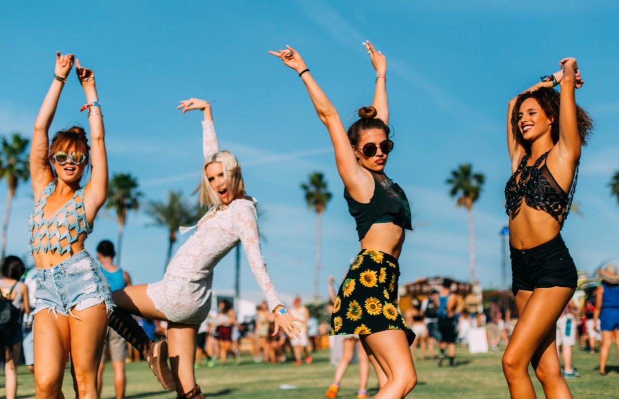 woman relaxing after Coachella with healthy skin