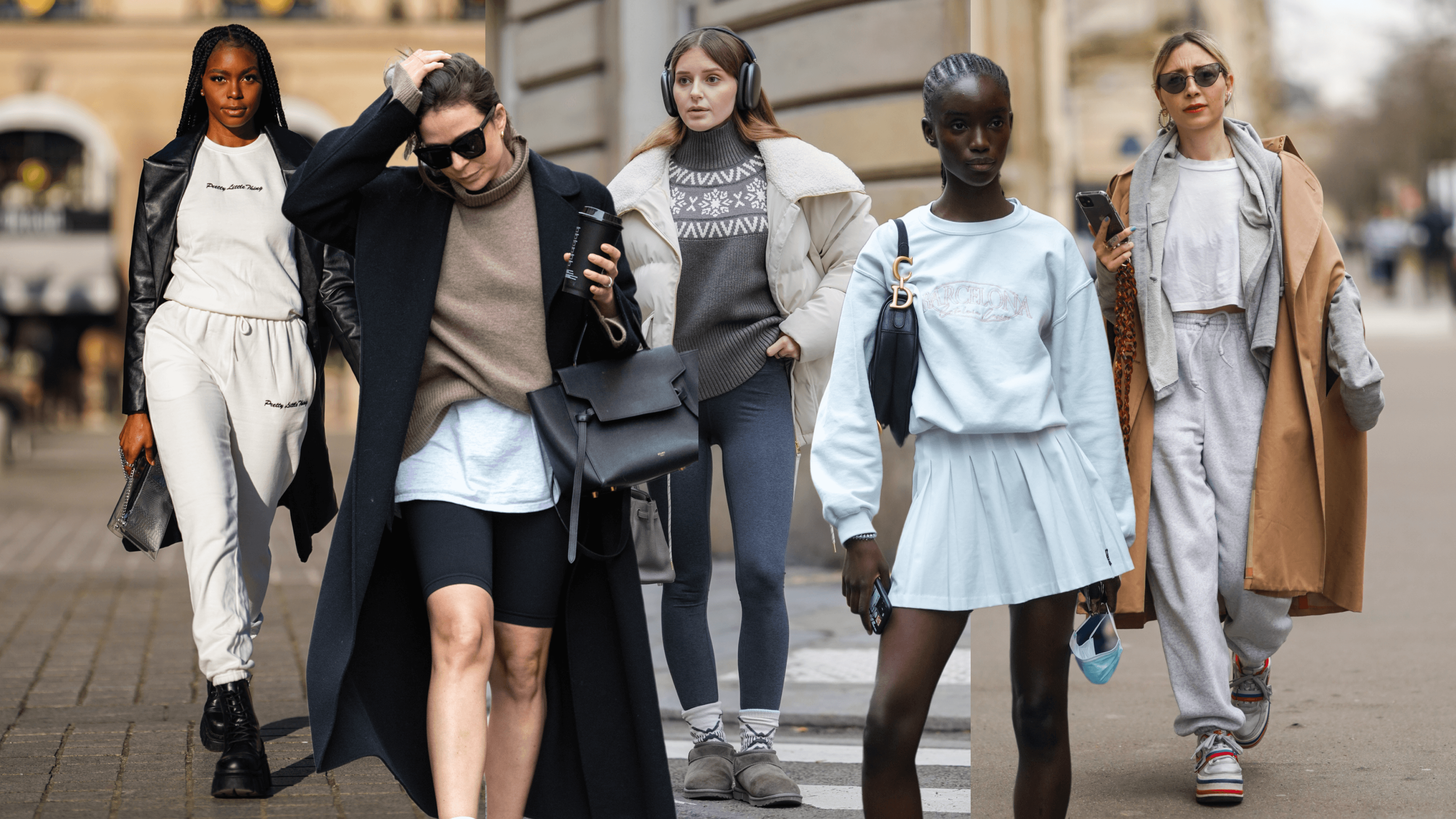 Woman wearing stylish athleisure outfit