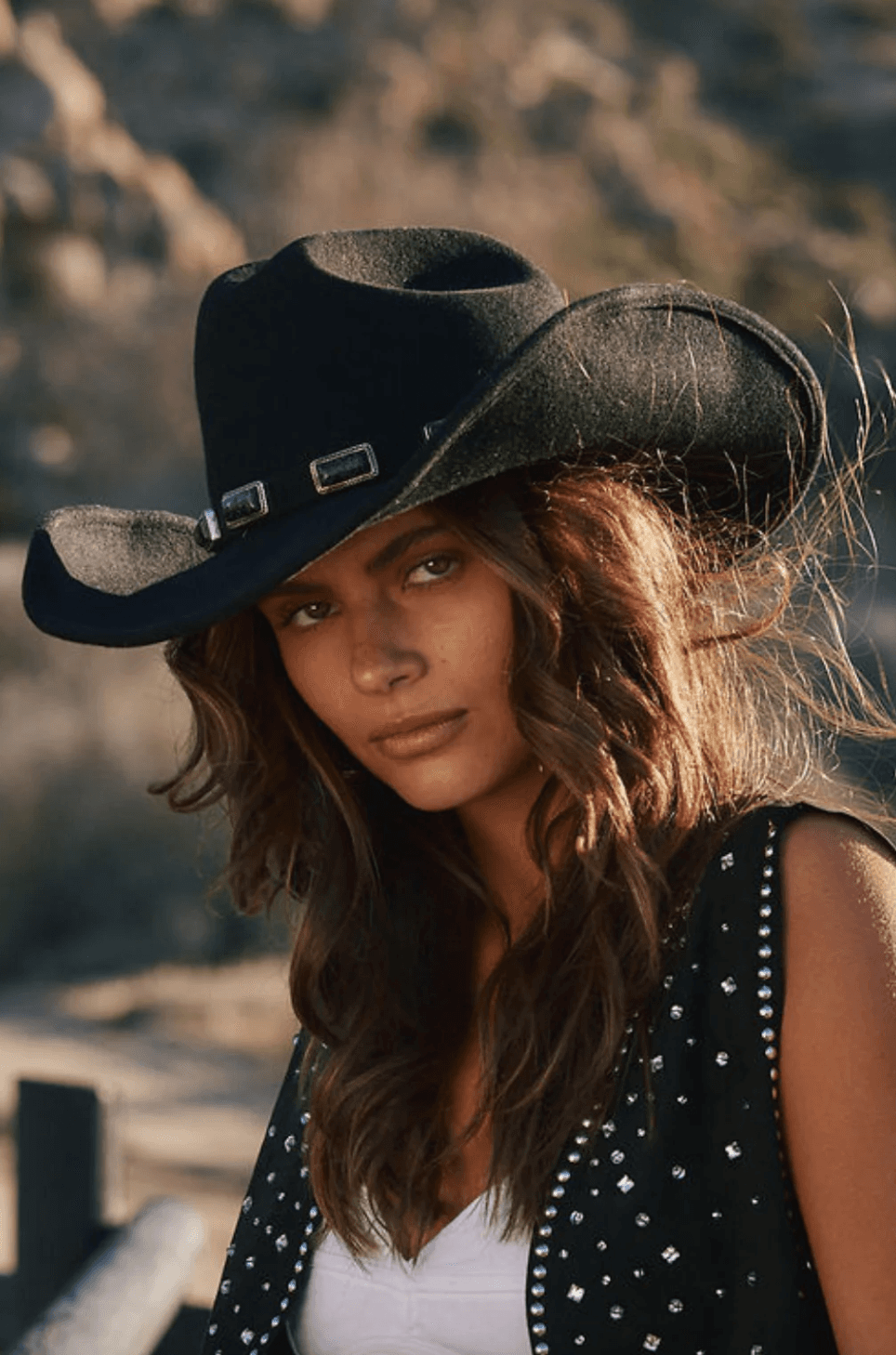 woman wearing hat at Coachella