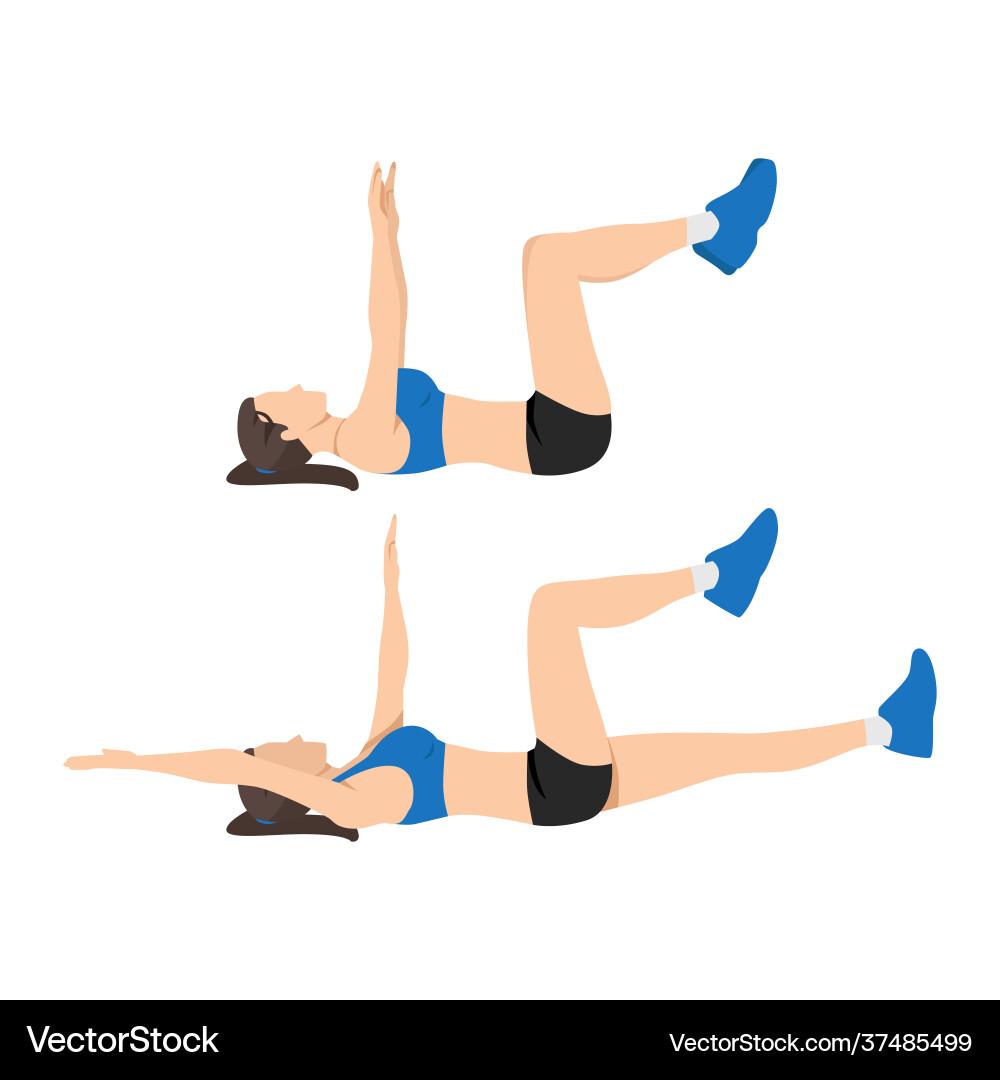 woman doing dead bug exercise