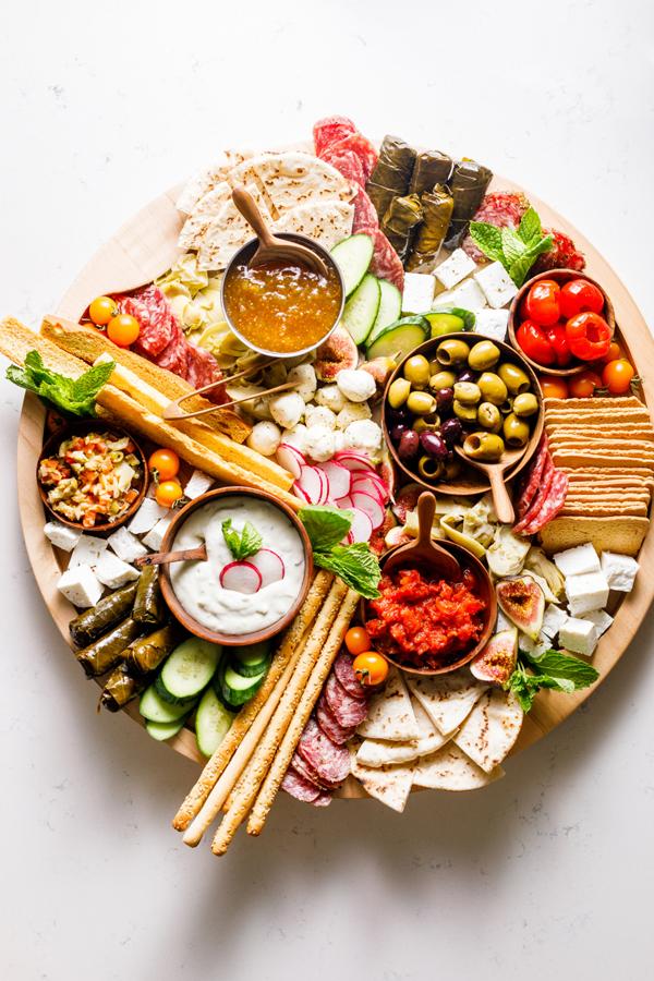 artisanal mediterranean charcuterie board