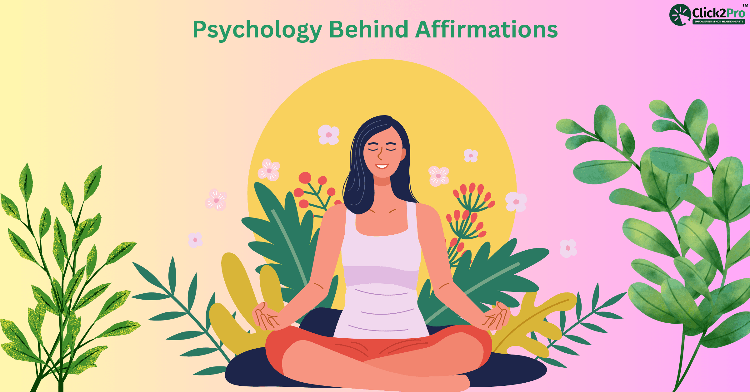 woman meditating and repeating affirmations