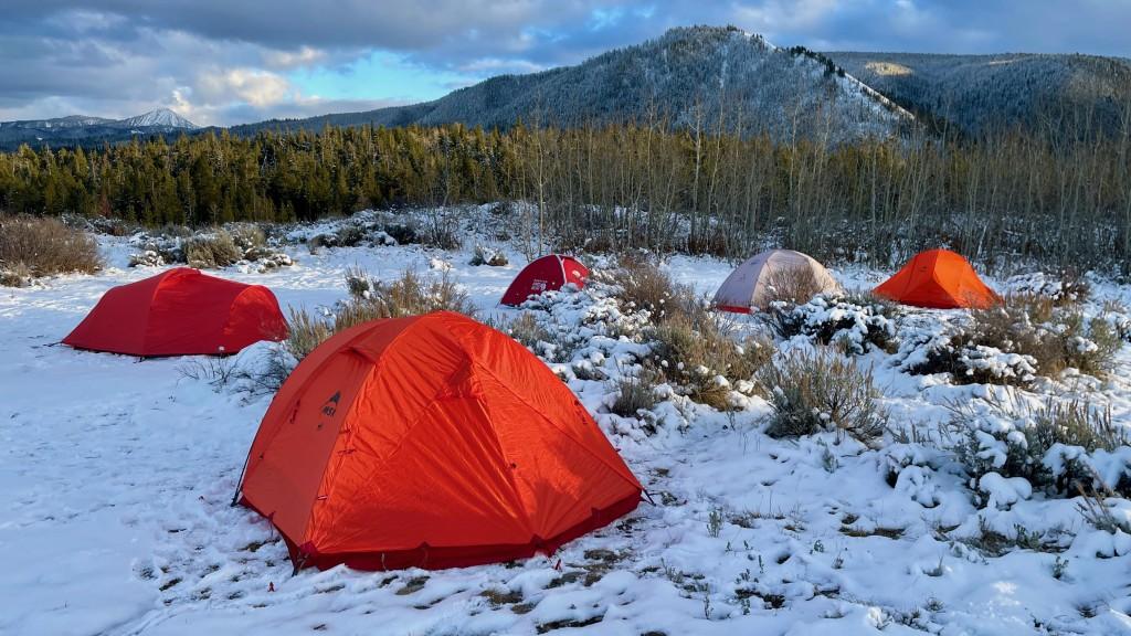 four season tent in snowy conditions