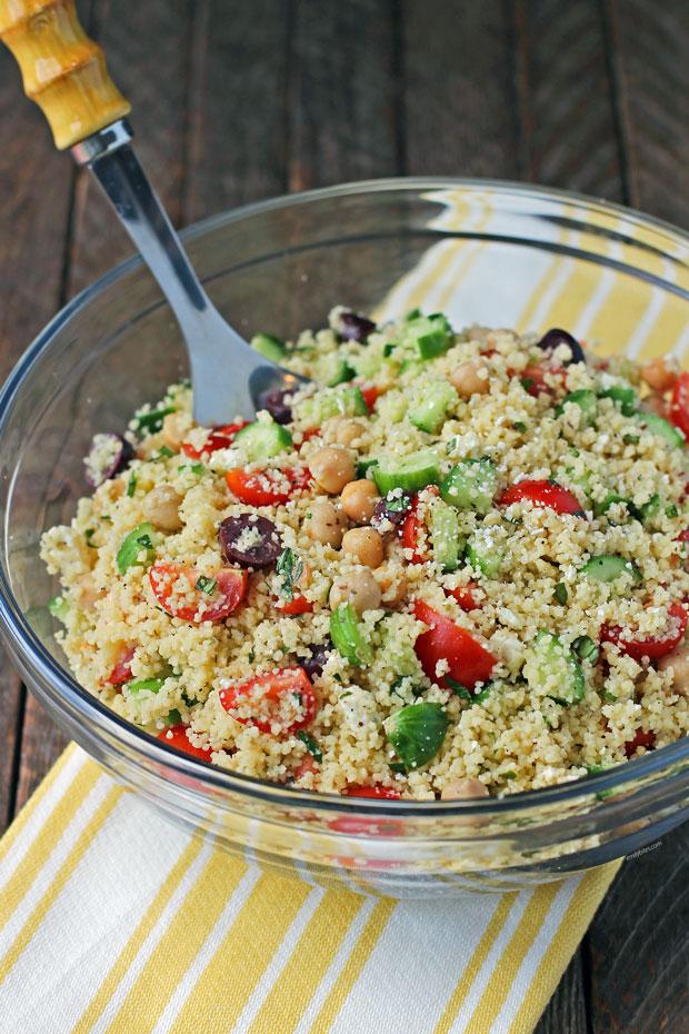 ingredients for mediterranean couscous salad