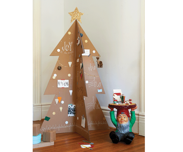 diy recycled cardboard christmas tree