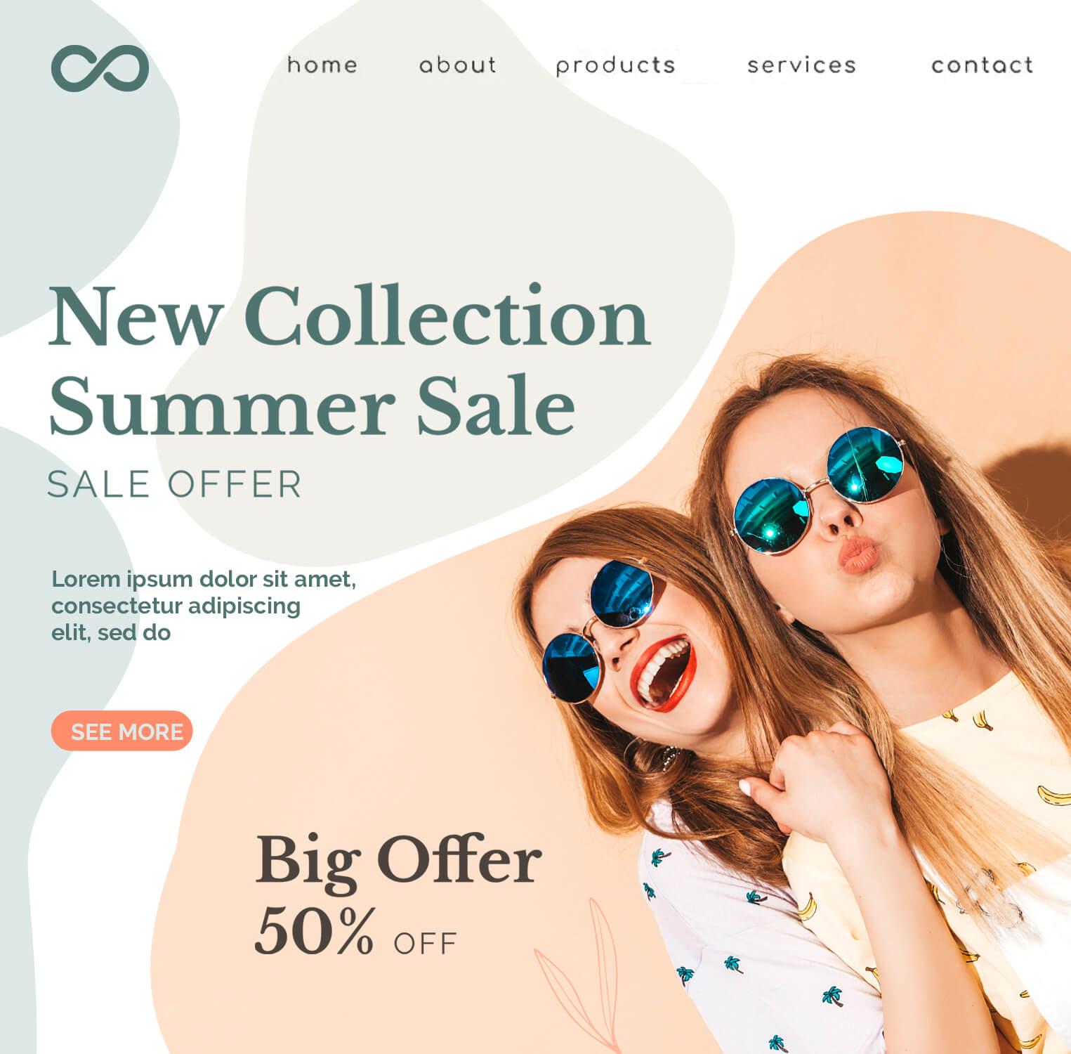 various online shopping websites showing sunglasses