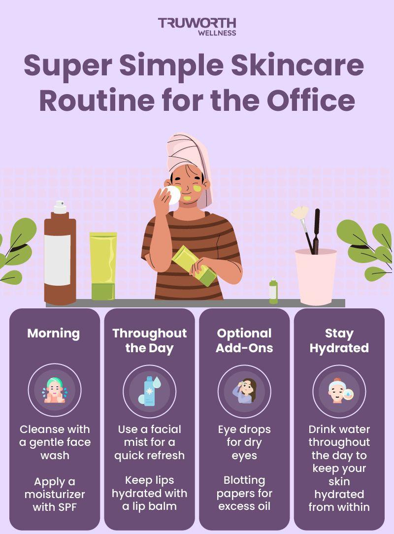 healthy diet and skincare routine