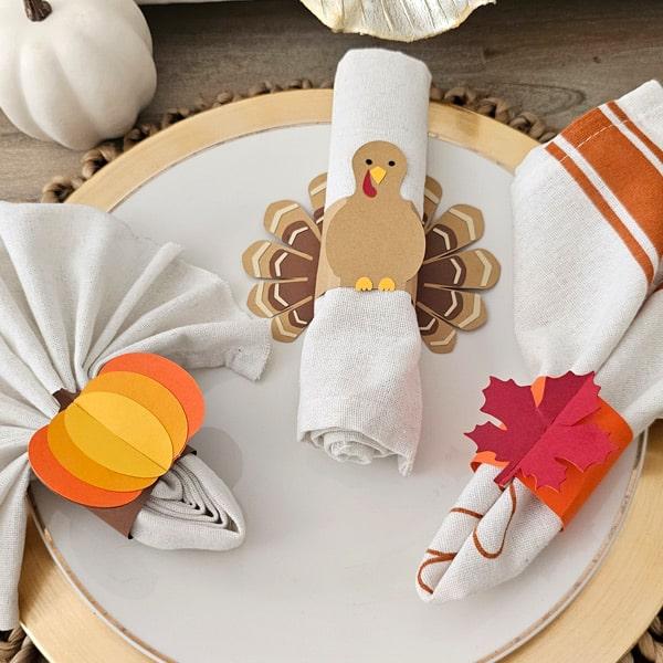 DIY thanksgiving napkin rings
