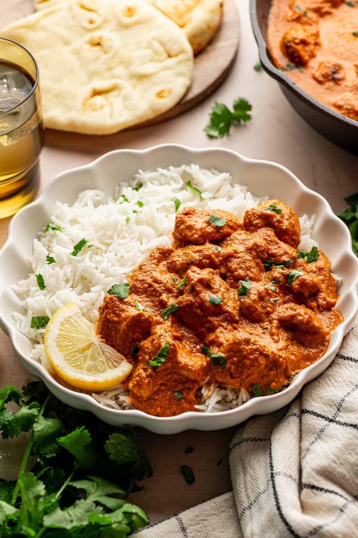 Chicken Tikka Masala garnished with cilantro