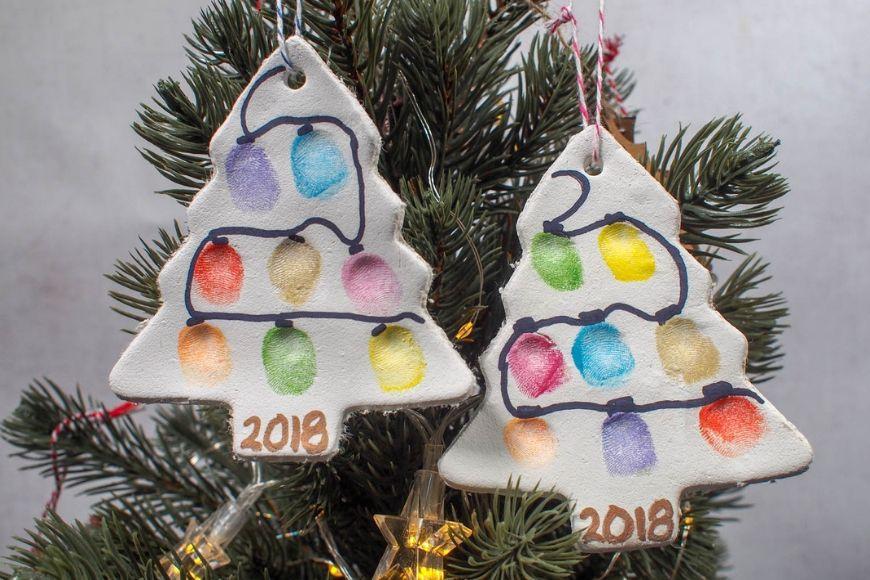 salt dough ornaments on a tree