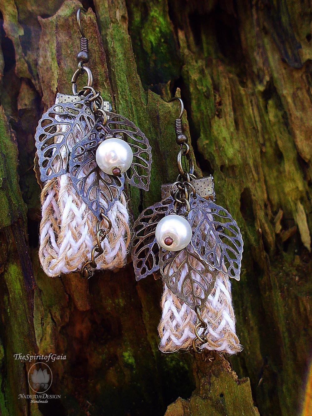 earrings made of natural materials