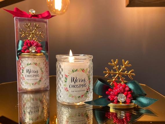 personalized christmas candles