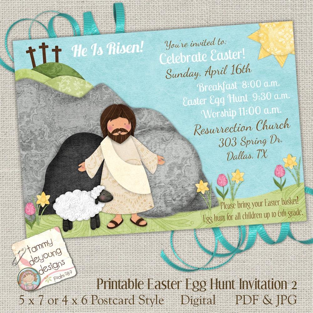 Person drawing an easter egg hunt invitation
