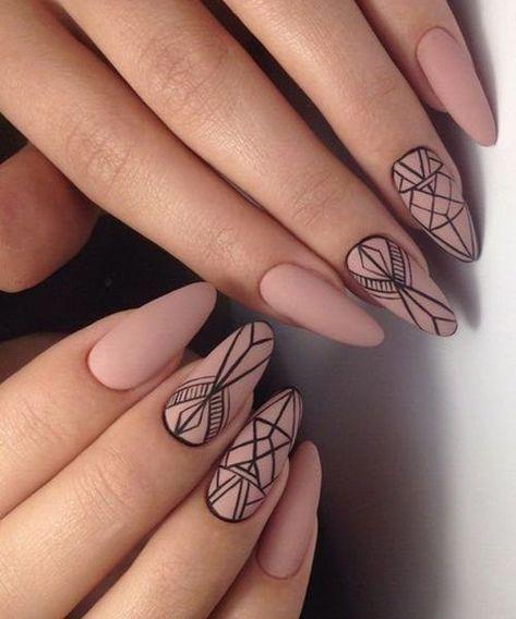 Geometric nail art designs