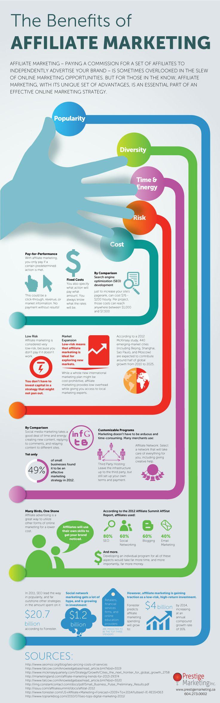 Pinterest infographics about affiliate marketing