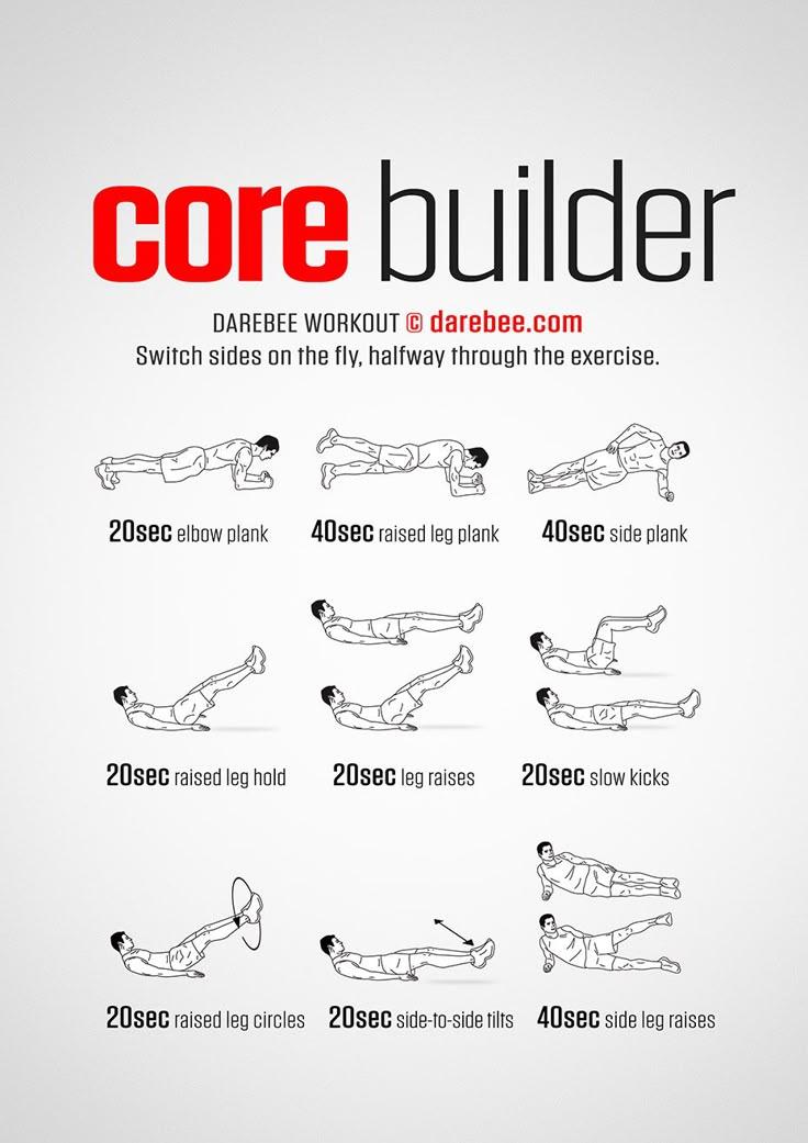 core workout exercises at home