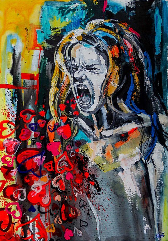 abstract art representing complex thoughts and emotions