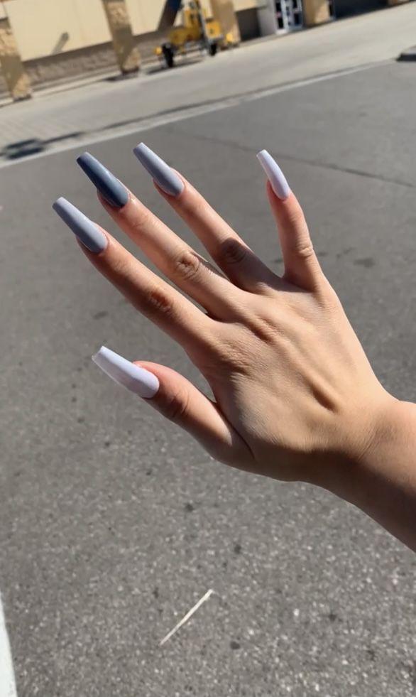 Grey Monochromatic Nails