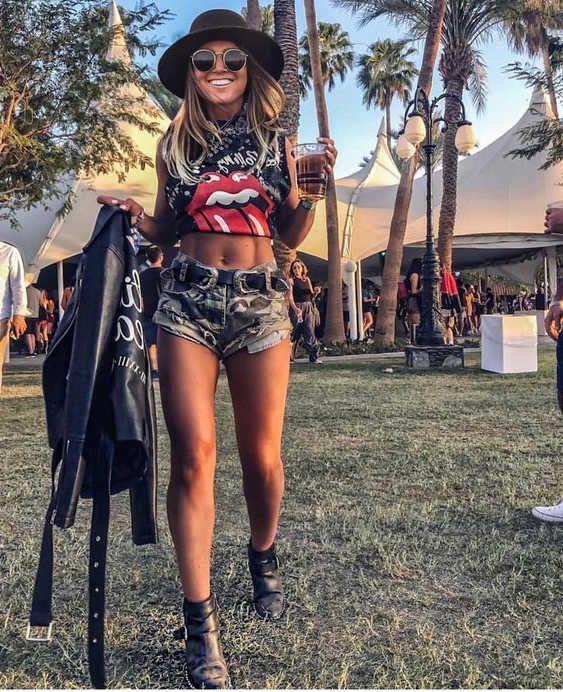Woman in a stylish outfit at Coachella
