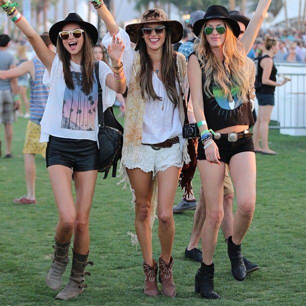 woman wearing hat at music festival