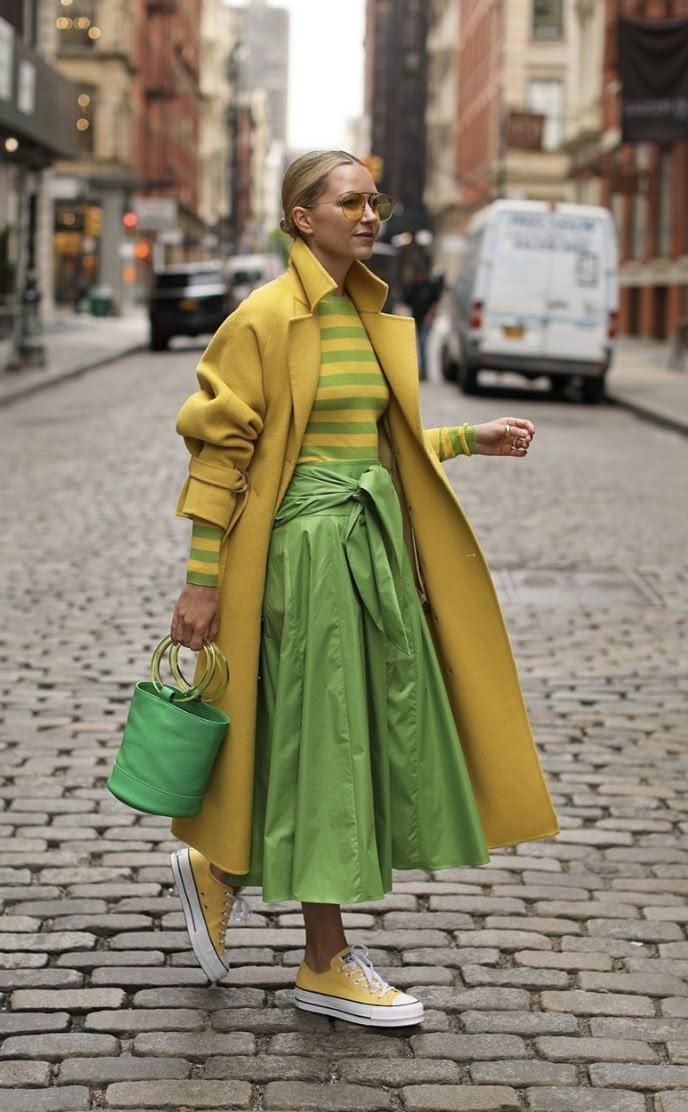 lime green and yellow streetwear outfits