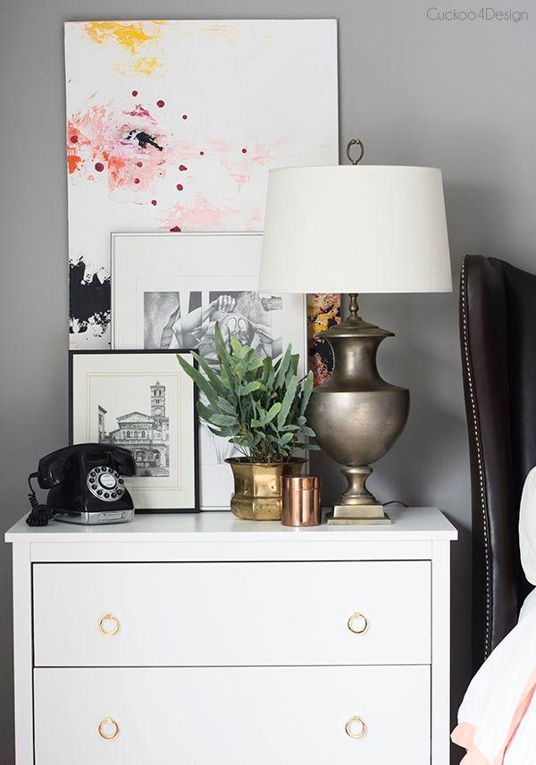 Layered nightstand styling ideas