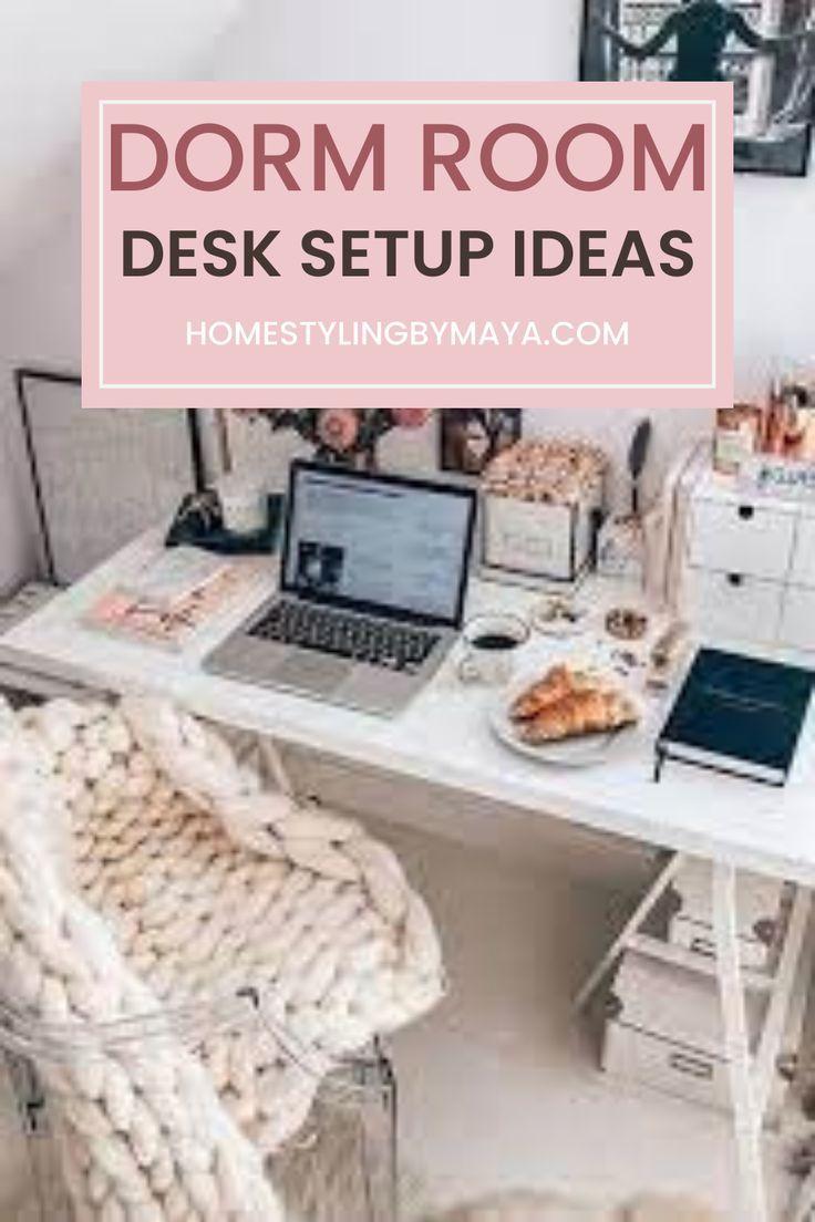 small dorm room desk setup ideas