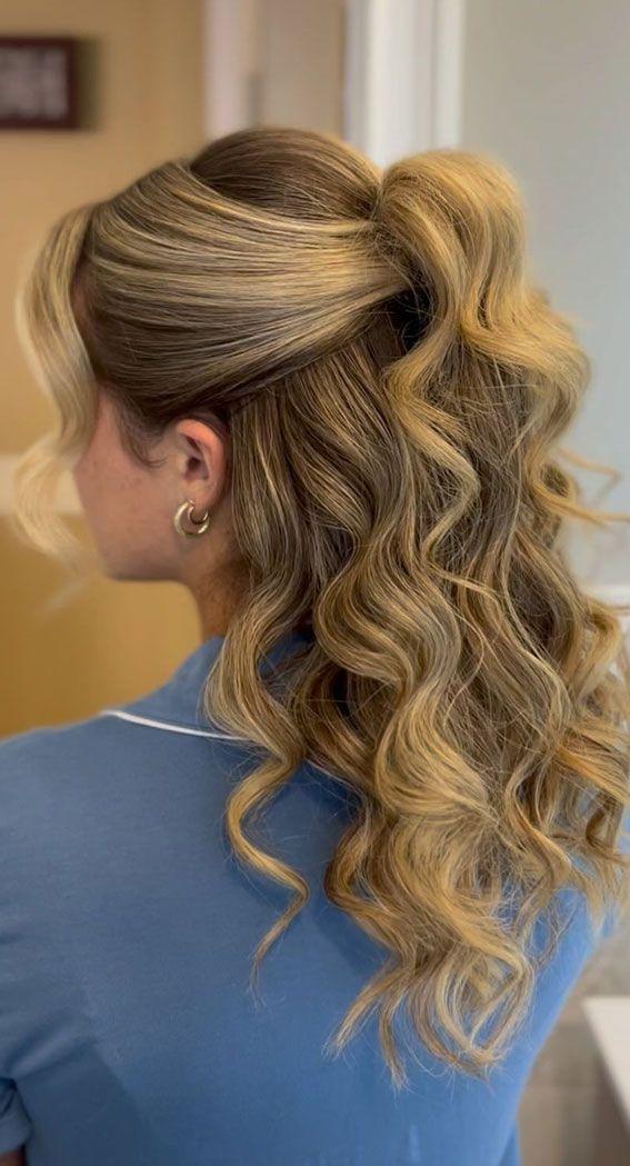 half up half down prom hairstyle