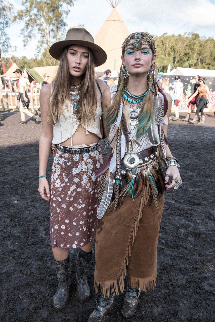 woman wearing a boho chic outfit at a strawberry festival