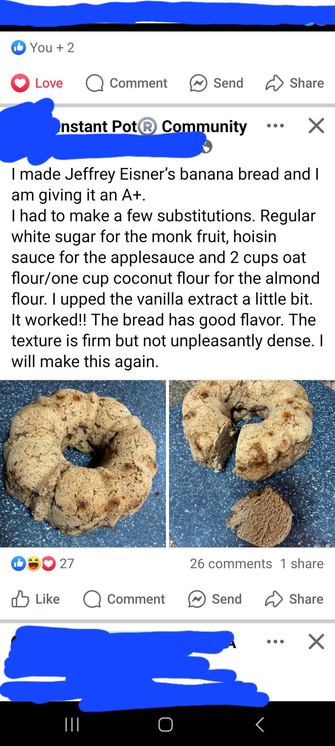 group of people tasting banana bread and giving their opinions