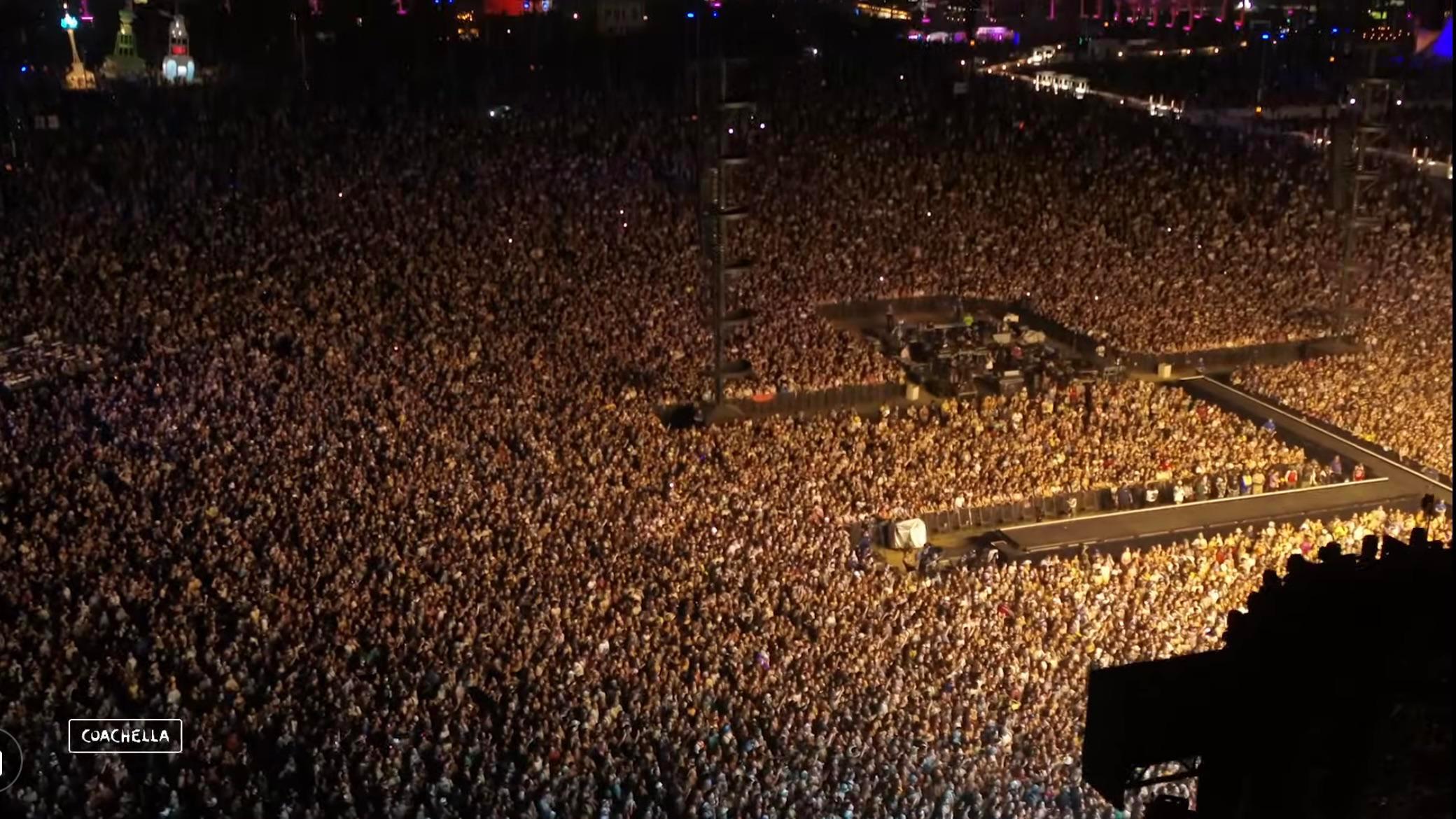 Coachella crowd during a performance