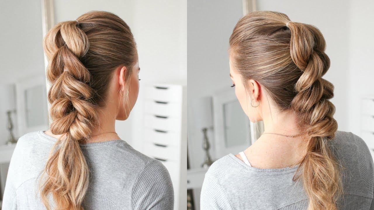 woman with a pull-through braid