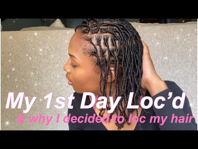woman getting her starter locs installed