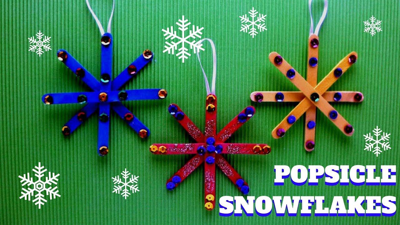 diy popsicle stick snowflakes