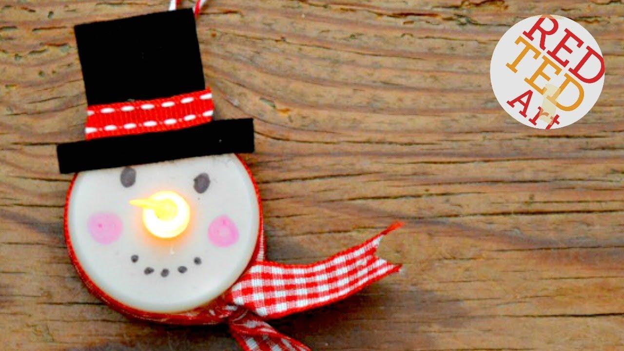 diy tea light snowmen