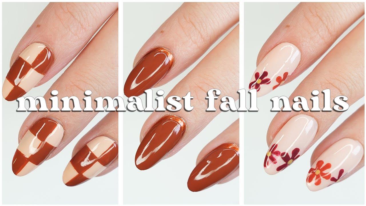 minimalist autumn nail art