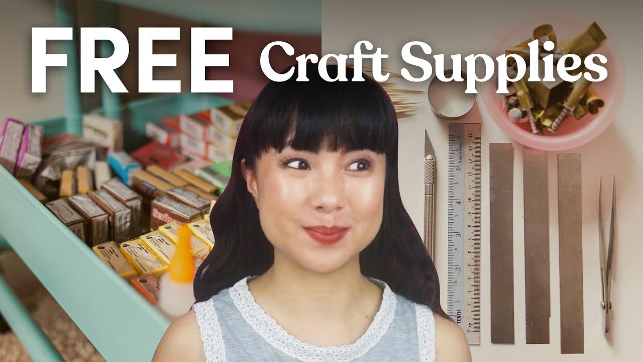 woman crafting saving money supplies