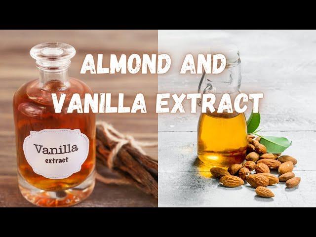 close-up shot of vanilla and almond extract with text overlay 'the verdict'
